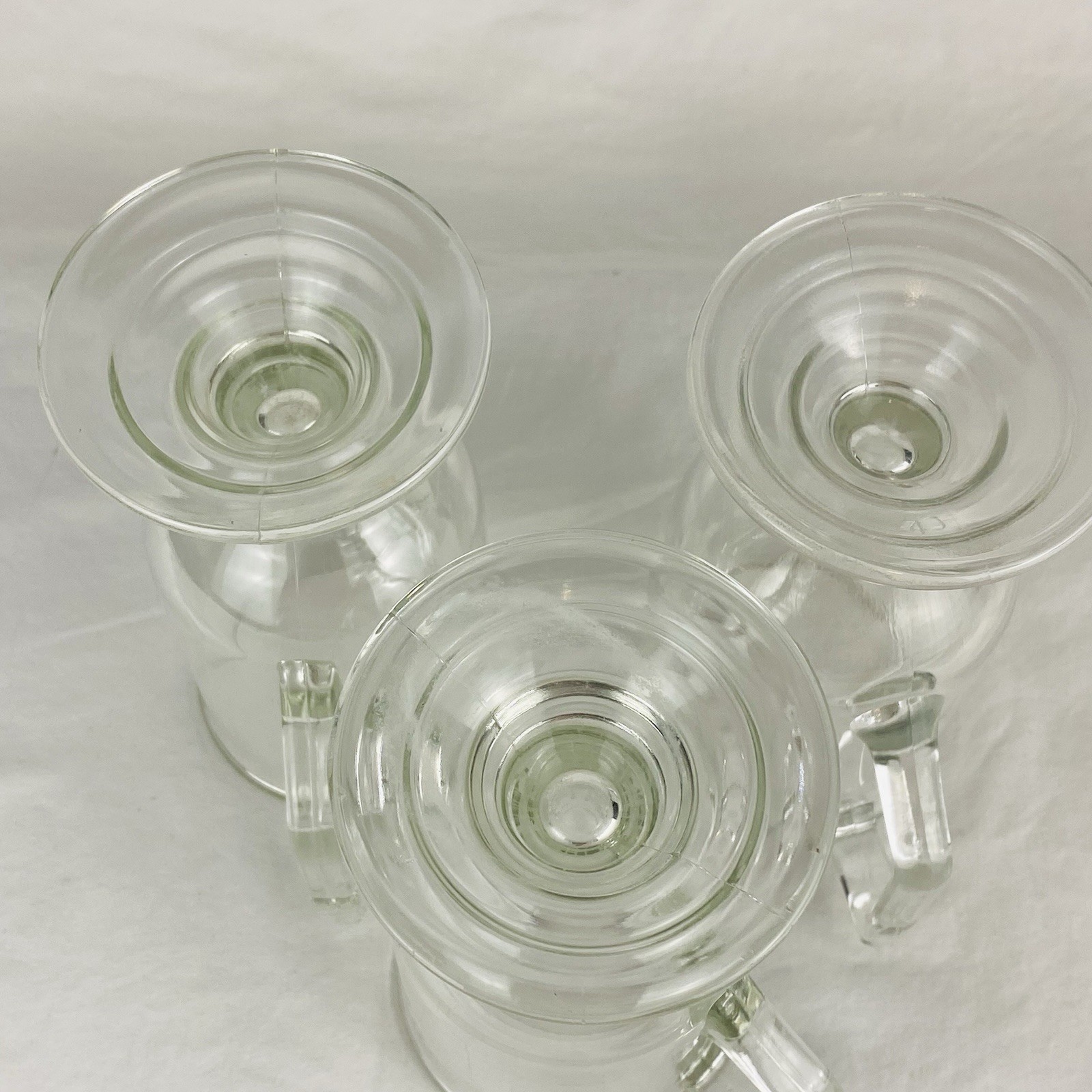 3 Vintage Nestle Nescafe "Around The World" Irish Coffee Glass Mugs 1970s