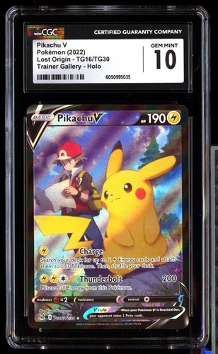 CGC 10 Pikachu V TG16/TG30 Pokémon Lost Origin 2022 English