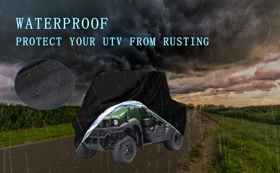 Cubierta impermeable para vehículo utilitario UTV protección solar UV para Yamaha Rhino 450 660 700 Foto 2 de 4