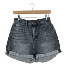 BDG Mom High Rise Jean Shorts size 27 Black