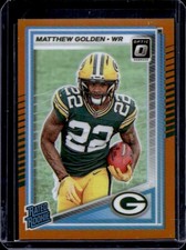 2025 Panini Donruss Optic Matthew Golden Rated Rookie Orange Prizm #/299 Packers