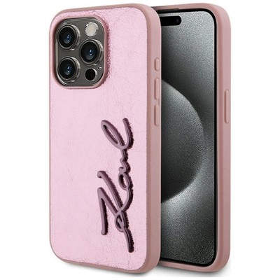 Genuine Karl Lagerfeld Karl's Signature Logo Impact Case For iPhone 15 Pro Max
