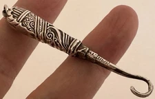 Antique Solid Silver Chatelaine Button Hook c.1900