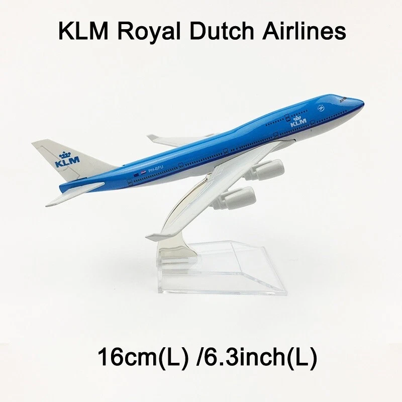 Modellino Aereo Diecast 1:400 Boeing 747 KLM Royal Dutch Airlines 16cm Collezion - Immagine 2 di 4