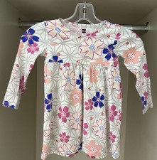 Tea Collection  Star Blossoms Wrap Neck Dress Girl's Size 4