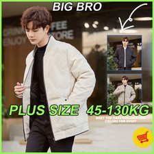 M-8XL Plus Size Warm Jackets Winter Down Cotton Plus Velvet Thickened Baseball C