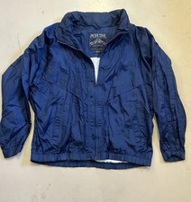 Pacific Trail Vintage Windbreaker Men  s L Packable Hood 90s Nylon Jacket Navy