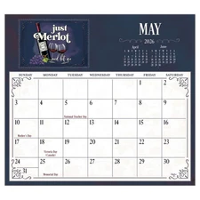 Legacy Publishing Group,  Wine by Mollie B 2026 Magnetic Calendar, 9.38'' X 8.38