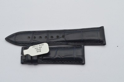 ULYSSE NARDIN LEDER ARMBAND 21MM FÜR DORNSCHLIESSE 18MM 21-18 BLAU NEU