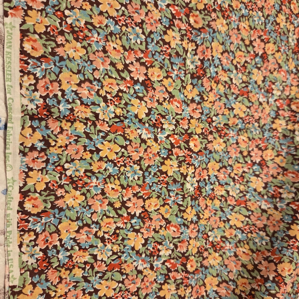 Joan Kessler for Concord Fabrics Colorful Small Scale Floral 2.5Yards x 45" - Image 4 of 4