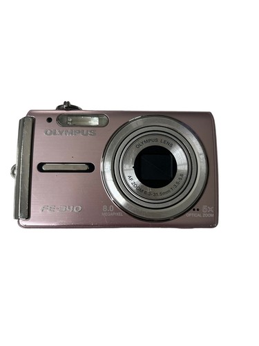 Olympus FE-340 8.0MP Digitalkamera - Pink ungetestet nur Teile gesprungenes Display