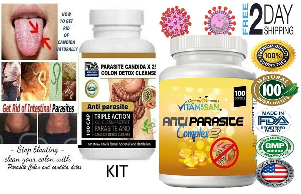 Candida Colon Detox Cleanse Support Antifúngico Parásito Candida limpia Diente de León Foto 3 de 4