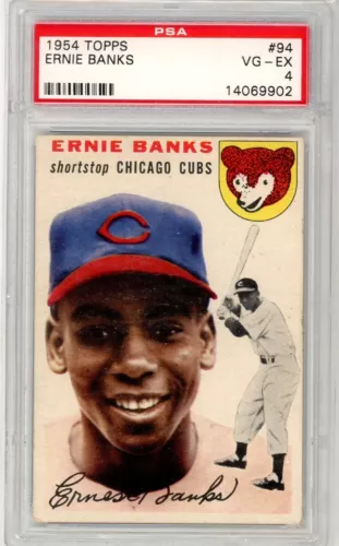 Ernie Banks 1954 Topps #94 Rookie Card PSA 4 VG-EX Gorgeous