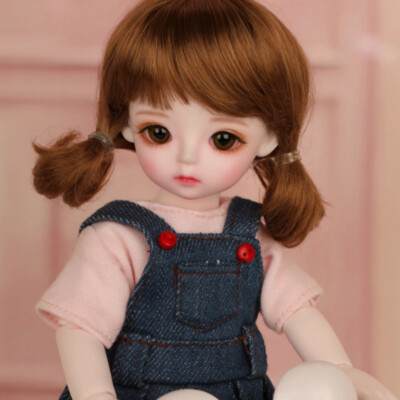 1/6 BJD Doll SD Jointed with Face Makeup Delicate Cream Candy Floss Girl Gift
