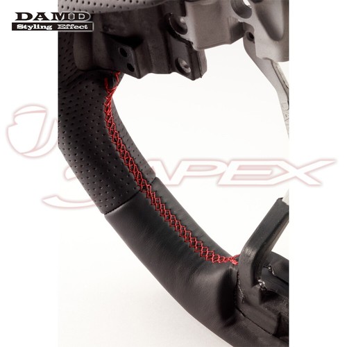DAMD Sports Steering Wheel Black Leather Red Stitch for LEGACY B4 BN9 SS362-RX - Picture 4 of 4