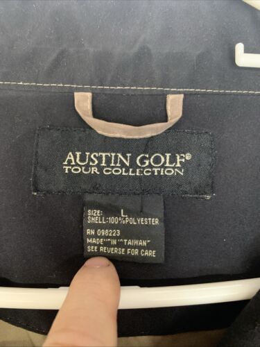 Austin Golf Tour Collection S/S Mens 1/4 Zip Pullover Wind Shirt Brown - Picture 3 of 16