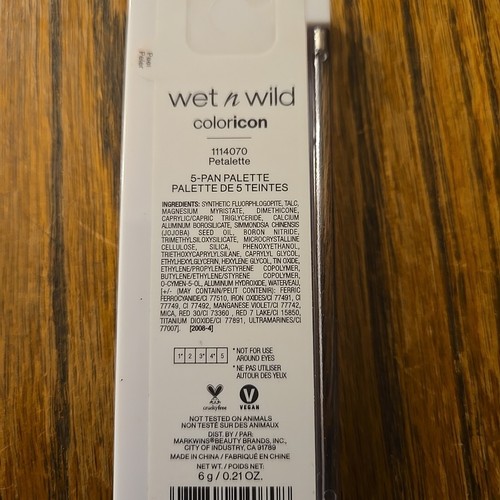 Wet n Wild Color Icon 5-Pan Eyeshadow Palette, Petalette, 0.21 oz - Picture 3 of 5