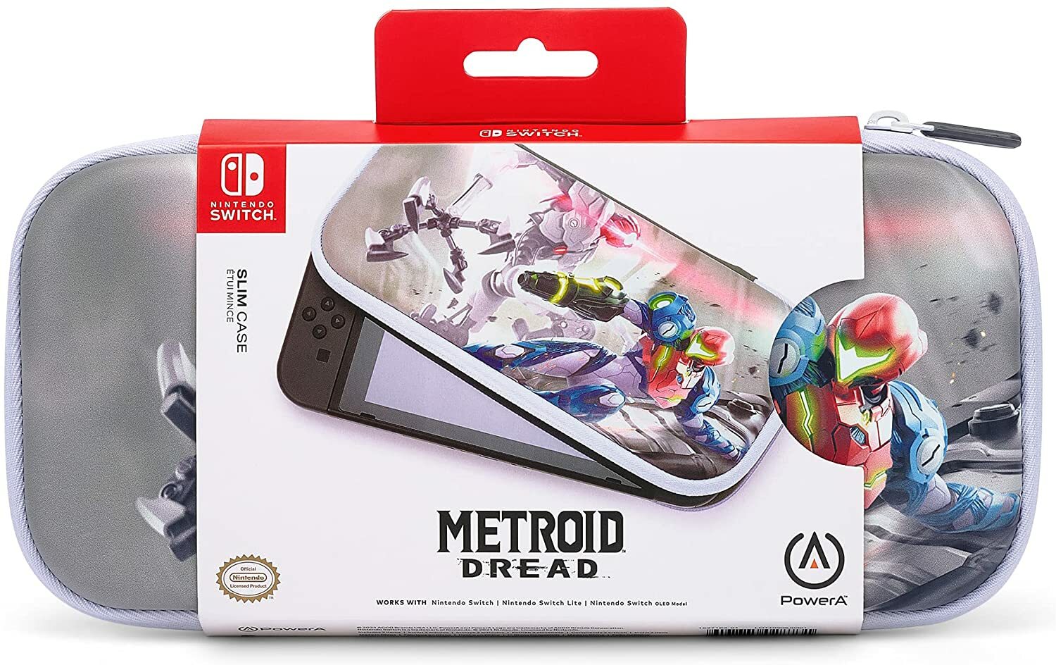 Etui Sacoche Metroid Nintendo Switch OLED antichoc avec rangement de jeux