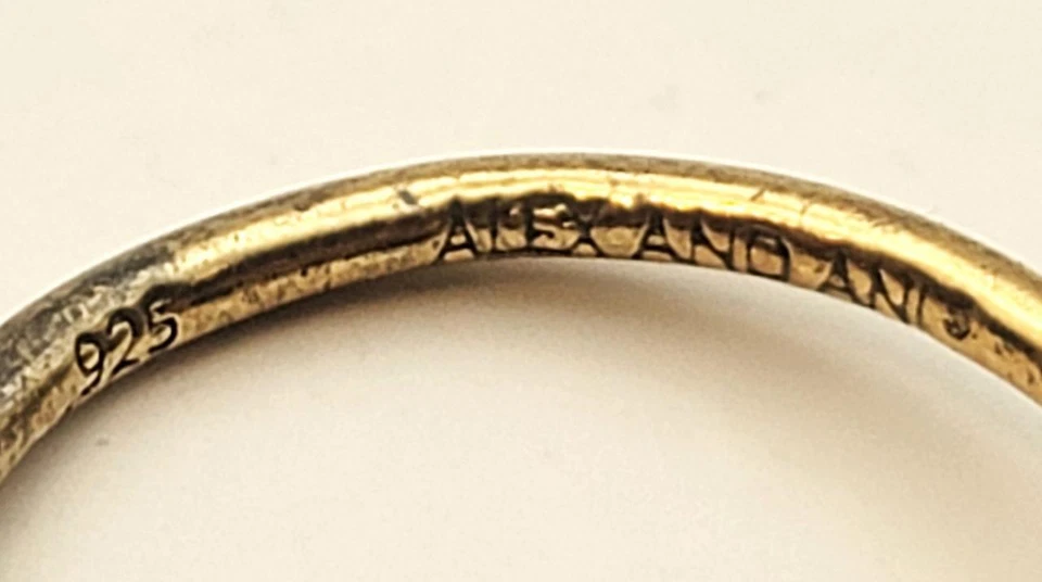 Stempel Alex & Ani 925 Goldfarben Harry Potter Brille W Scar Ringgröße 6 - Bild 3 von 3