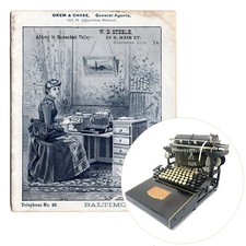 Repro Caligraph Typewriter Trade Catalog Antique No.1 & No.2 Booklet History thumbnail