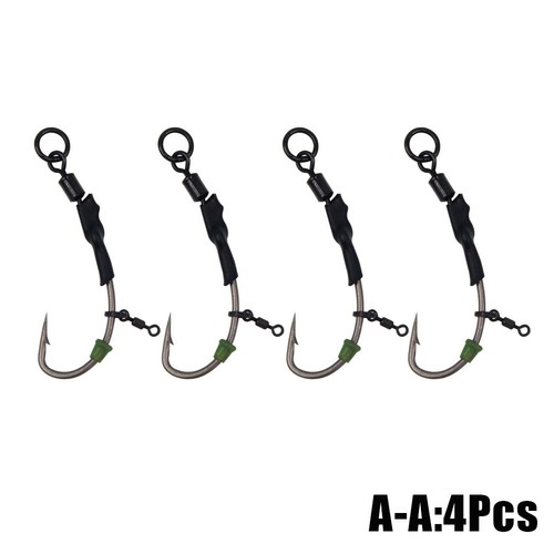 4pcs Carp Fishing Hair Rig Tied Rig Carp Fishing Hook Size 2#4#6#8# Tackles - Picture 12 of 19