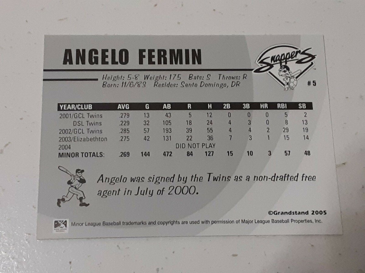 Angelo Fermin Minnesota Twins 2005 Grandstand Autograph Card #5