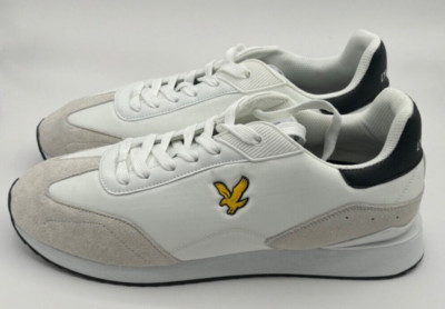 Lyle & Scott White Leather Lace Up Mens Shoes Size 13 FW1109 Z455 New