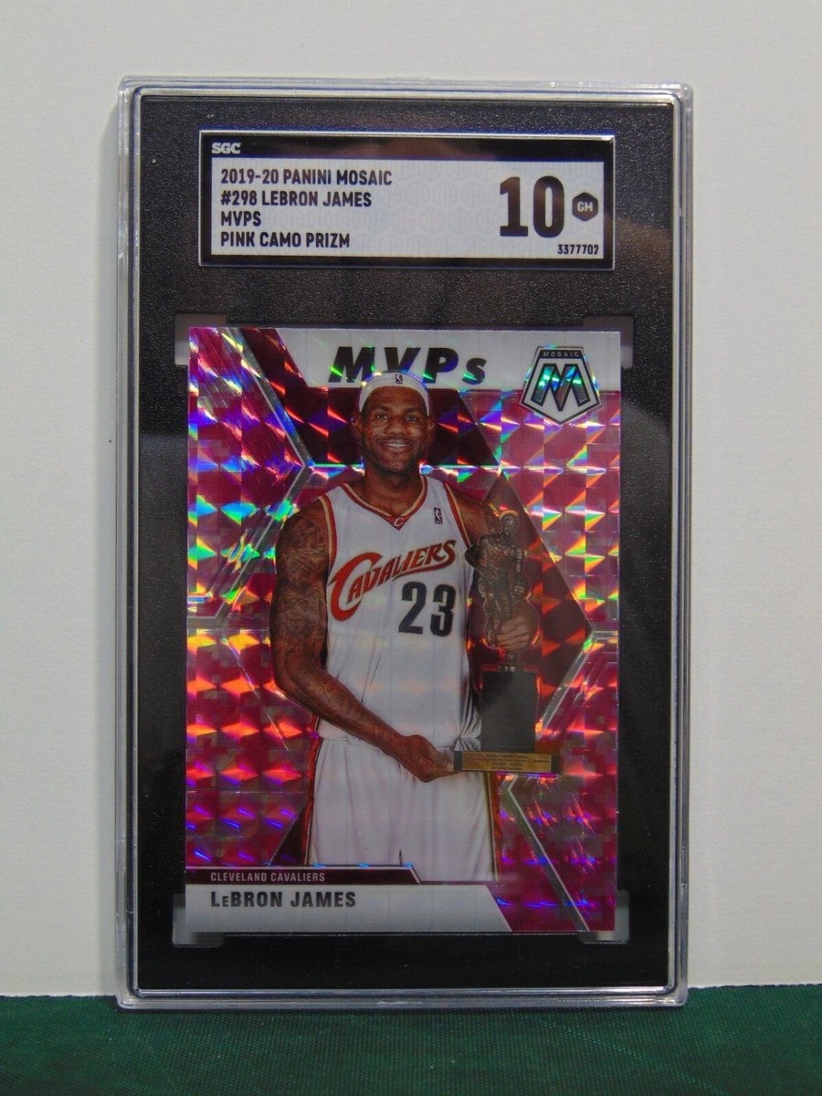 2019 Panini Mosiac Basketball #298 LeBron James Pink Camo Graded SGC 10 GEM MT