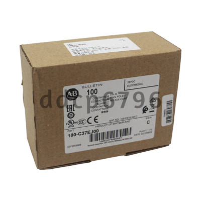 New Allen Bradley 100-C37EJ00 100-C IEC Contactor, 24V DC Electronic Coil 