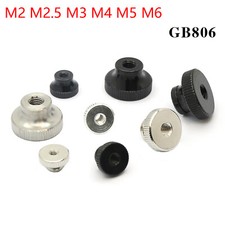 Knurled Thumb Nuts M2 M2.5 M3 M4 M5 M6 Nickel/Black Zinc Hand Grip Knobs Nuts