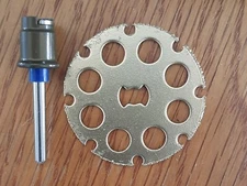 NEW DREMEL EZLOCK EZ402 MANDREL AND EZ544 1  1/2" CARBIDE CUTTING WHEEL