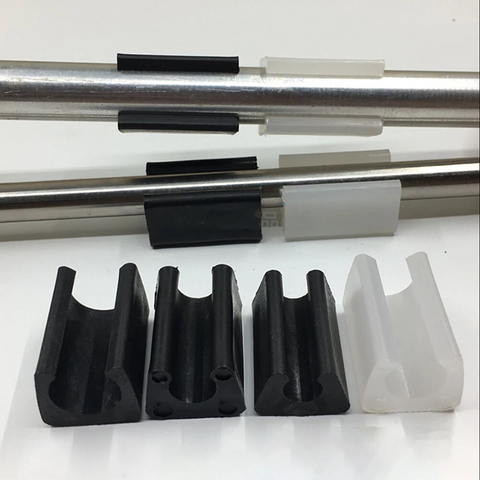 Clip on Sled Chair Glides U Shaped Non-slip Tube Caps Pipe Clamp Tilt Dia 6-14mm - Image 3 of 4