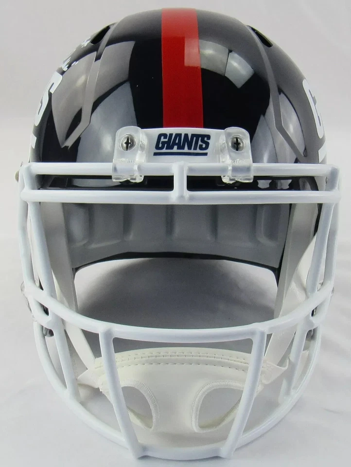 Réplica de casco firmado por Lawrence Taylor autógrafo de los Gigantes con Insc JSA Witness Foto 2 de 4