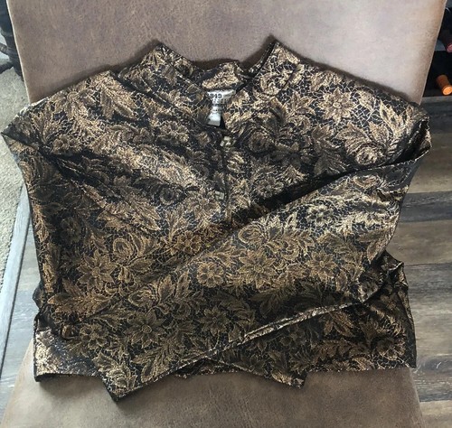VTG 1849 AUTHENTIC RANCHWEAR Cropped Jacket Rodeo Brocade Roping L USA Pristine - Picture 16 of 17