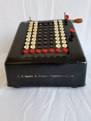 LC Smith & Corona Typewriter INC Vintage Antique Calculator