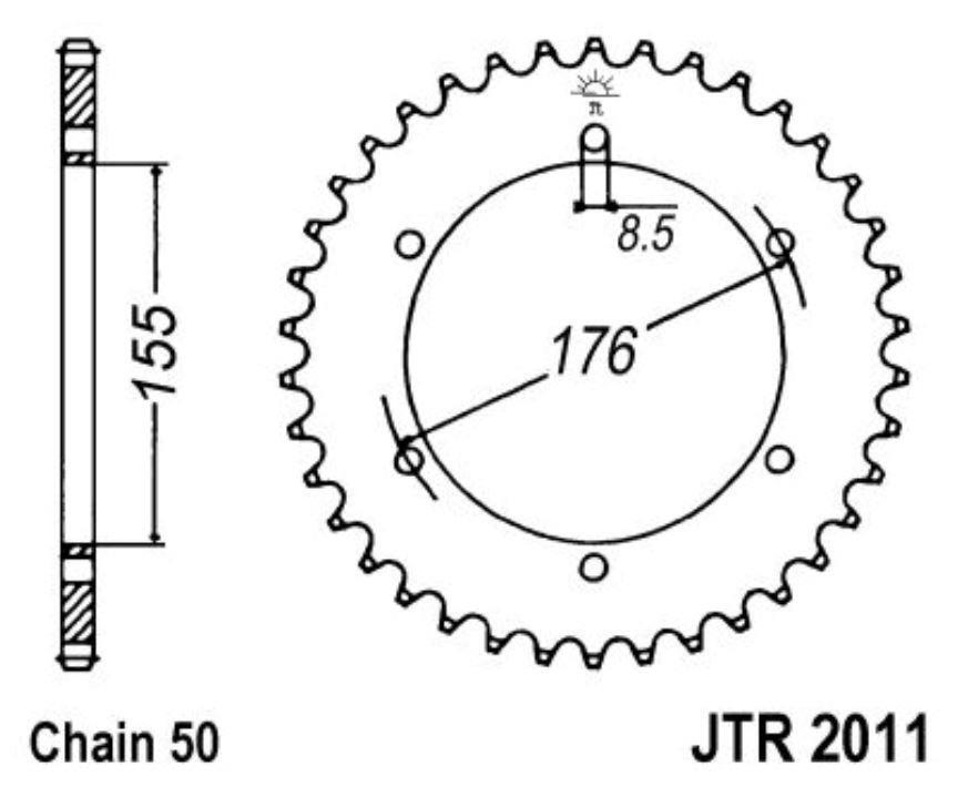 JT sprockets 45 tooth pitch 530