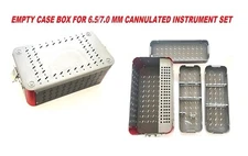 Empty case box for 6.5 mm cannulated instruments set orthopedic instrument