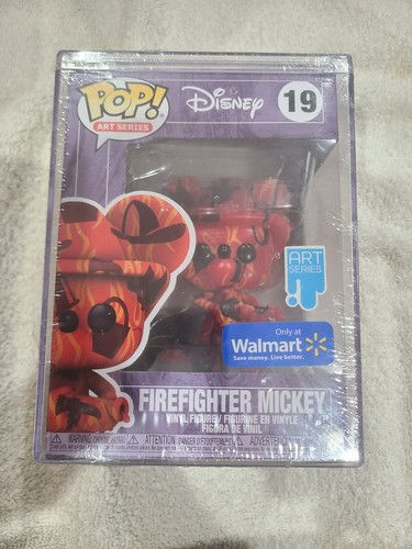 Funko Pop Mickey Mouse 19 Firefighter Art Series Walmart Exclusive Pop Protector