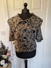 Michael Ambers Size 16 Short Sleeved Jacket With Lapel Detail