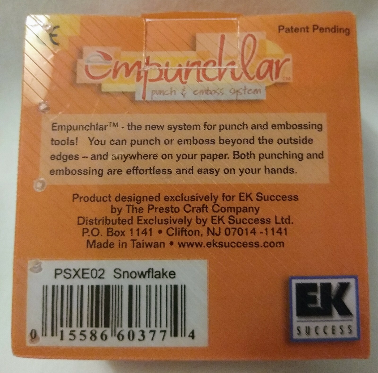 Empunchlar EK Success•Punch& Emboss System Insert• PSXE02 Snowflake New! eBay