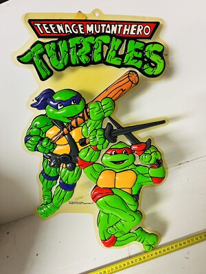 TEENAGE MUTANT HERO TURTLES LADENAUFSTELLER GLASSFANIA 90er Jahre