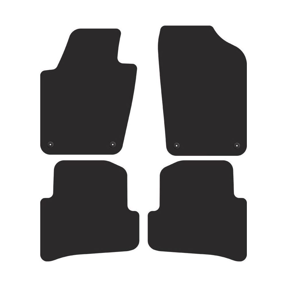 Tapis de sol velours rouge sur mesure Volkswagen Polo 5 de 2009 à 2020
