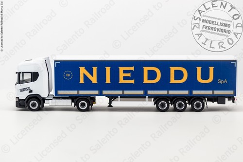 Herpa PIHR957755 H0 1:87 - camion Scania CR20 HD con semirimorchio NIEDDU Traspo - Imagen 3 de 7
