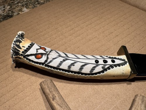 Ted Miller Custom Handmade Knife ~ American Indian Artisan #4185 w/stand - Picture 9 of 19