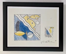 Roy Lichtenstein | Vintage 1970 Signed | Mounted & Framed Offset Lithograph $