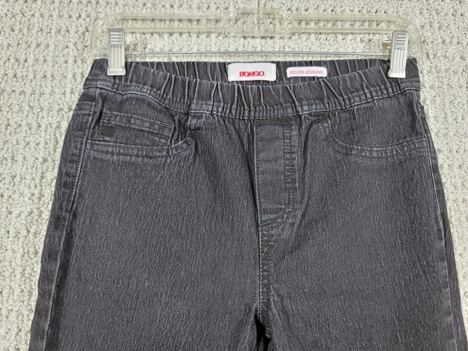 Leggings Bongo para mujer negros talla pequeña cintura elástica tiro medio lavado medio Foto 2 de 4