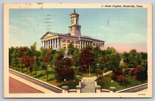 Vintage Postcard 1942 State Capitol Nashville Tennessee Posted