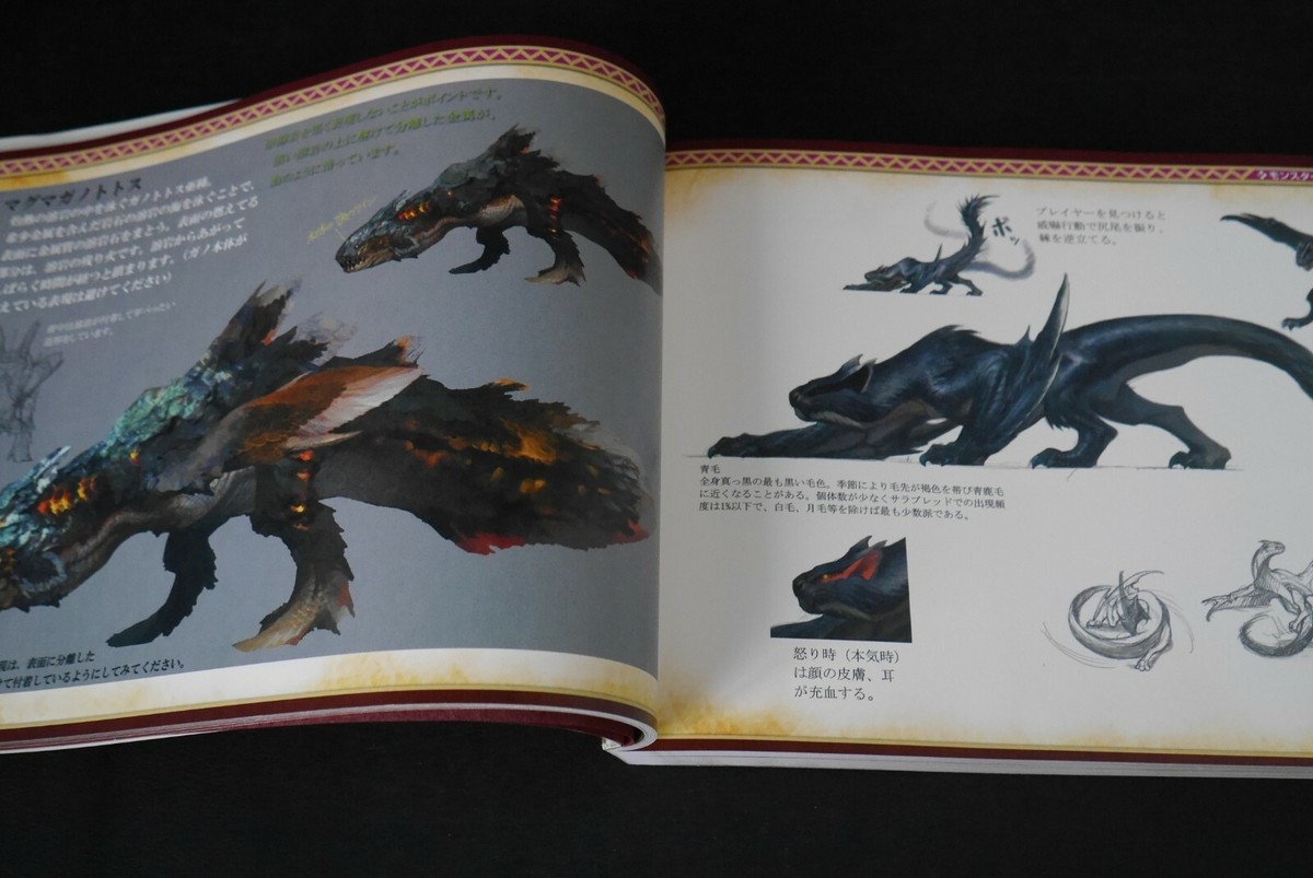 モンスターハンター　アートブック　セット Monster Hunter Art Book Set World & Iceborne Monster Designs