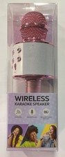Vivitar Pink Ising Wireless Karaoke Microphone Bluetooth Speaker Rechargeable