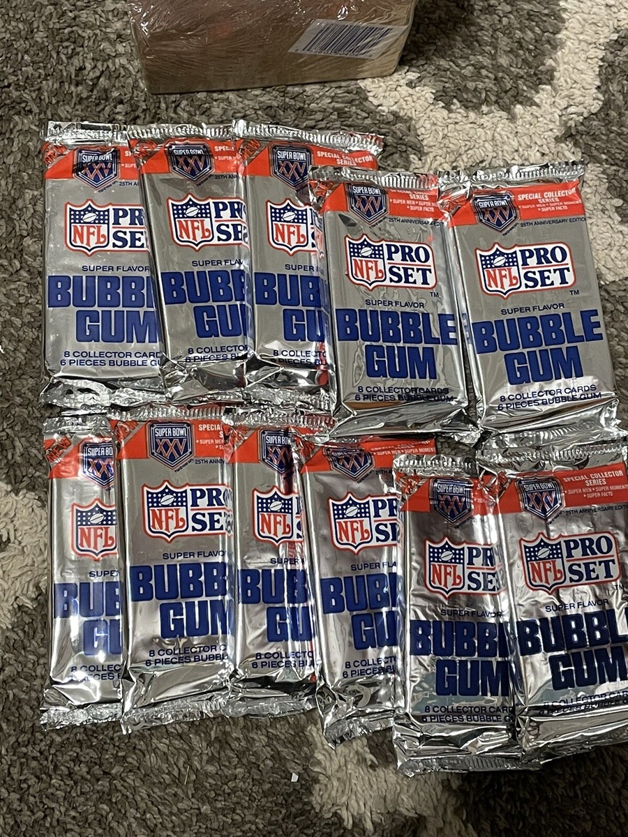 1990 Pro Set NFL Super Bowl XXV 25th Ann. Edition Bubble Gum Pack